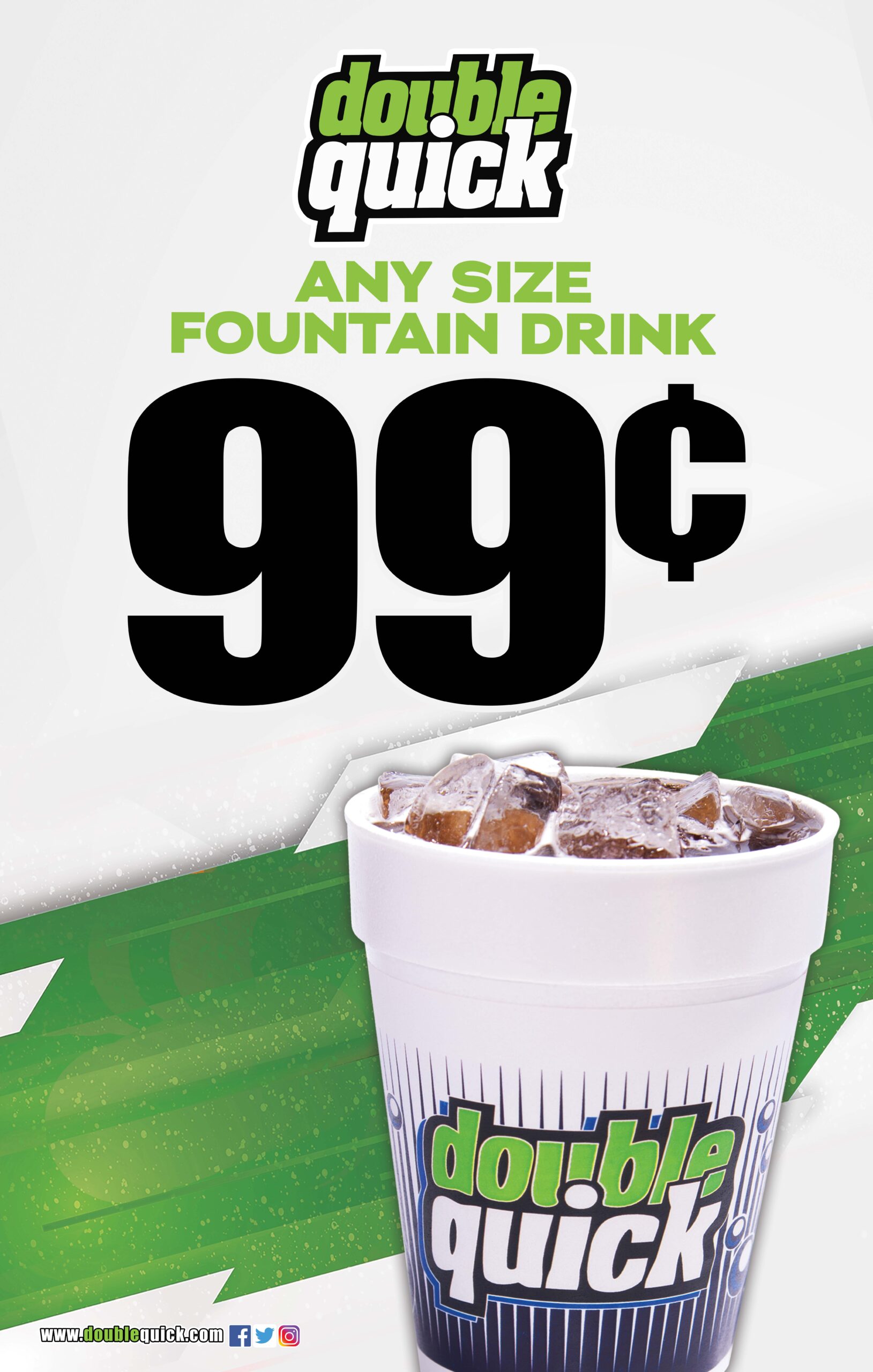 ANY SIZE FOUNTAIN DRINK 99¢