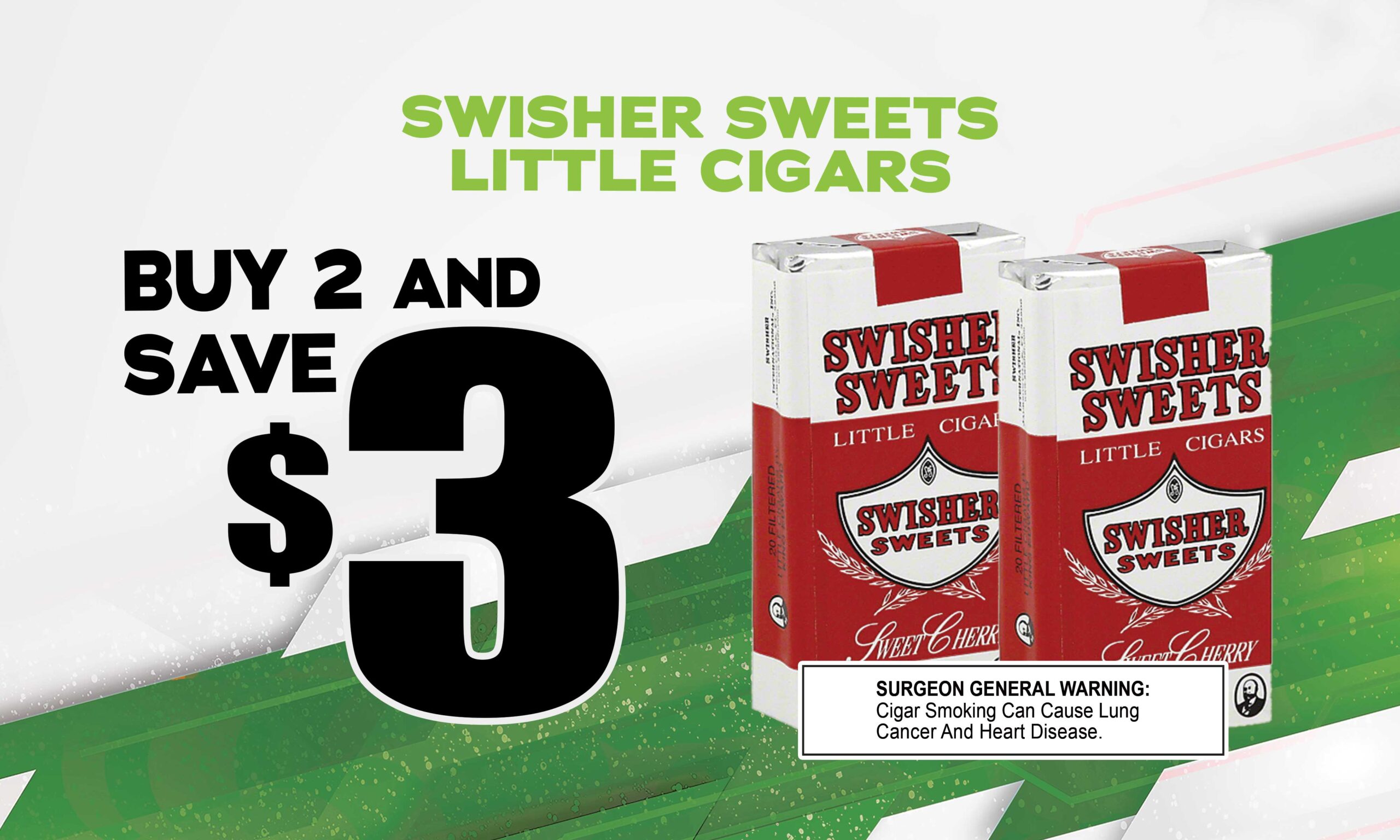 SWISHER SWEETS LITTLE CIGARS BUY 2 AND SAVE $3